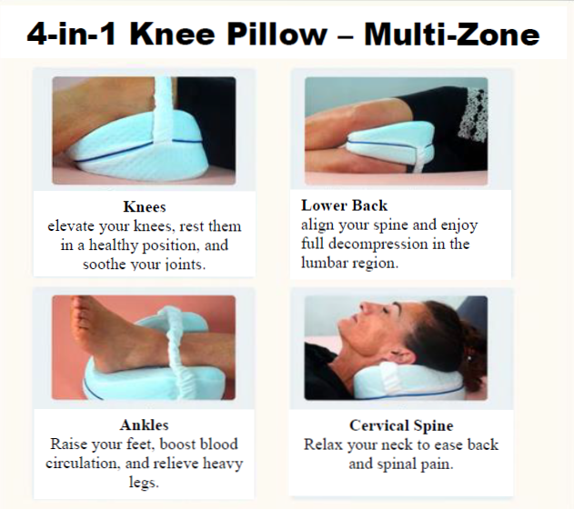Ergonomic Memory Foam Knee Pillow – Side Sleepers, Sciatica & Pregnancy Relief