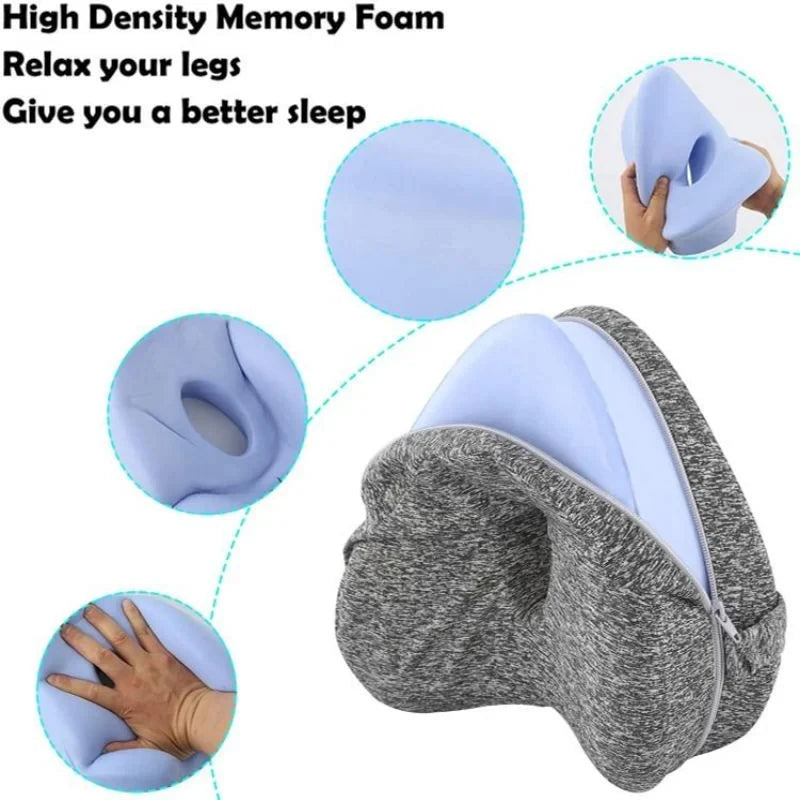 Ergonomic Memory Foam Knee Pillow – Side Sleepers, Sciatica & Pregnancy Relief