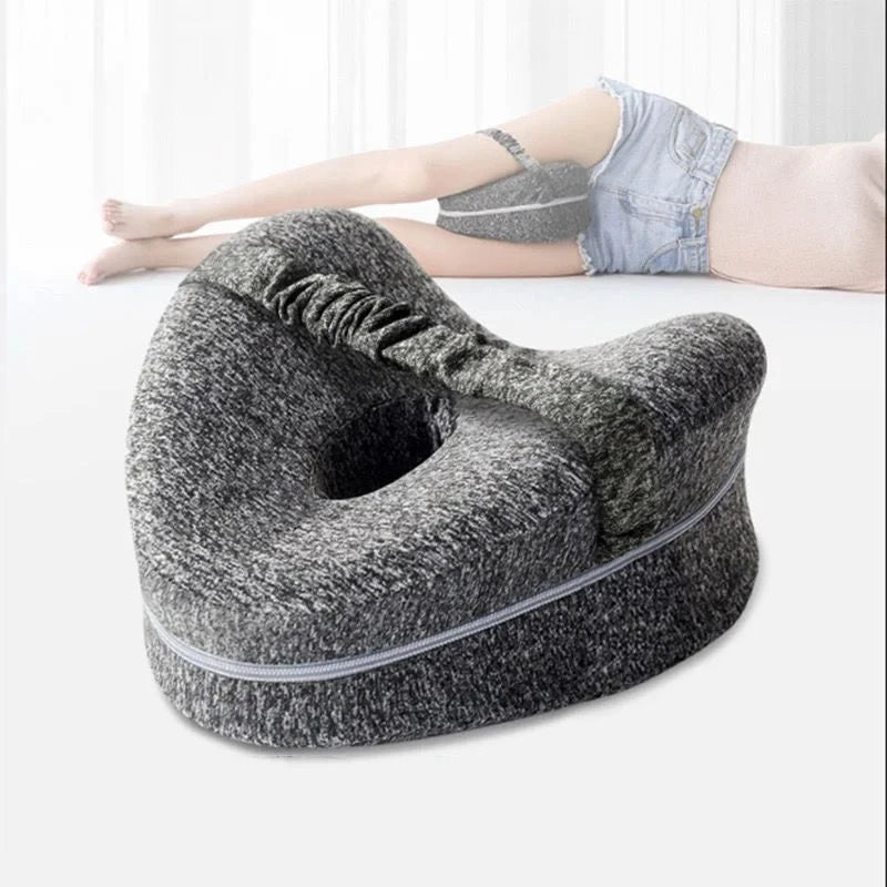Ergonomic Memory Foam Knee Pillow – Side Sleepers, Sciatica & Pregnancy Relief