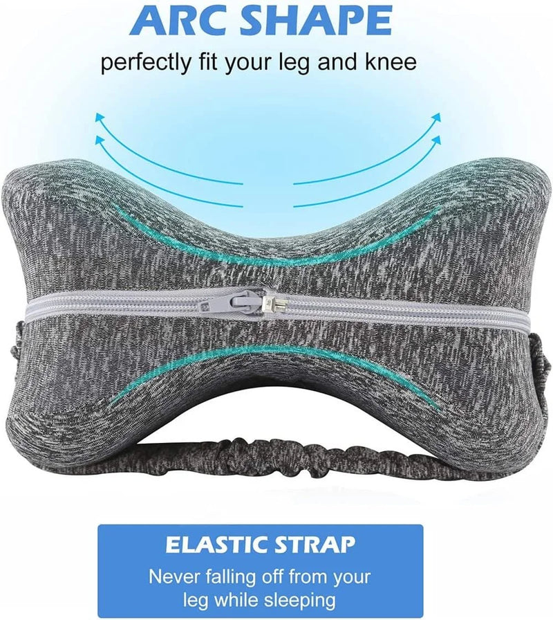 Ergonomic Memory Foam Knee Pillow – Side Sleepers, Sciatica & Pregnancy Relief